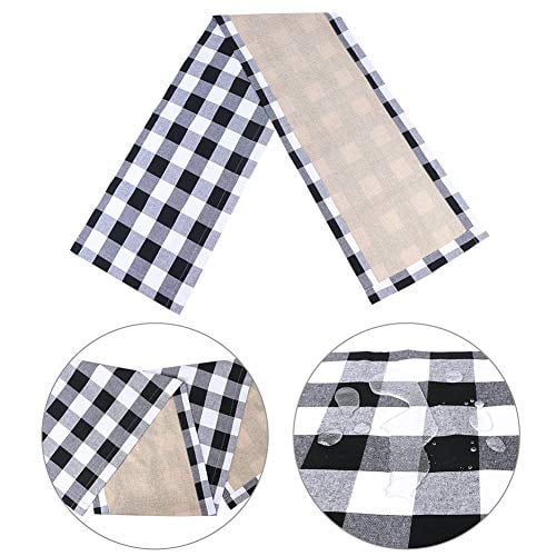 HAKACC 14x108 inches Pumpkin Color Buffalo Plaid Table Runner Cotton Burlap Table Runner for Halloween Holiday Birthday Party Table Home Decoration HAKACC 14x108 inches Pumpkin Color Buffalo Plaid Table Runner Cotton Burlap Table Runner for Halloween Holiday Birthday Party Table Home Decoration